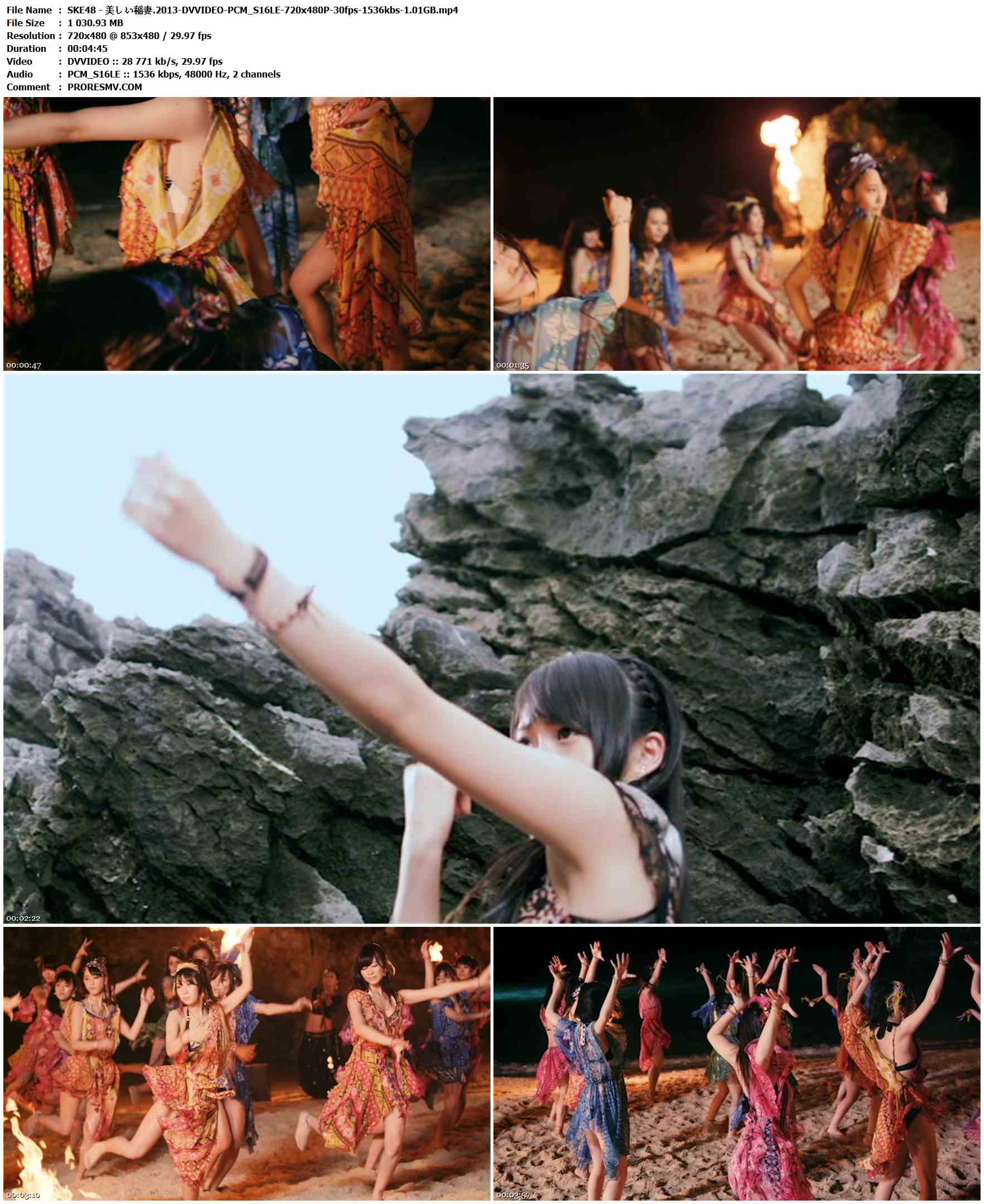 SKE48 - 美しい稲妻.2013-DVVIDEO-PCM_S16LE-720x480P-30fps-1536kbs-1.01GB官方MV_高清MV